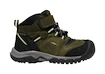 Baba kültéri cipő Keen Ridge Flex Mid Wp Dark Olive/Dusky Citron  US 12