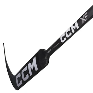 Bastone da portiere di hockey in materiale composito CCM Tacks XF Black/Grey Junior 21 pollici, L (Regular)