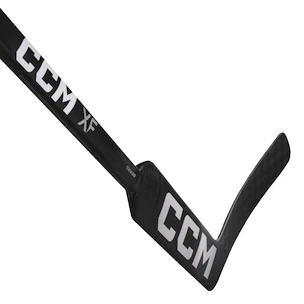 Bastone da portiere di hockey in materiale composito CCM Tacks XF Black/Grey Junior 21 pollici, L (Regular)