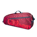 Borsa per racchette da tennis per bambini Wilson  Junior 3 Pack Red/Infrared