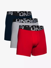 Boxer da uomo Under Armour  Charged Cotton 6in 3 Pack-RED