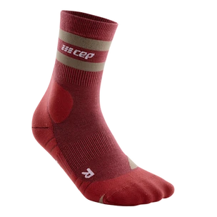 Calze a compressione da donna CEP  80s Mid Cut Berry/Sand  II