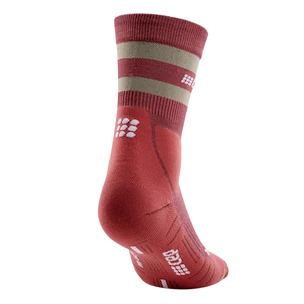 Calze a compressione da donna CEP  80s Mid Cut Berry/Sand  II