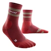 Calze a compressione da donna CEP  80s Mid Cut Berry/Sand  II