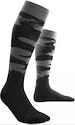 Calzettoni a compressione da donna CEP Camocloud Black/Grey  III