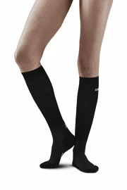 Calzettoni a compressione da donna CEP RECOVERY Black/Black