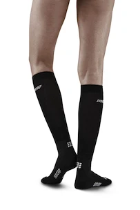 Calzettoni a compressione da donna CEP  RECOVERY Black/Black  II