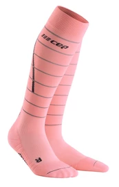 Calzettoni a compressione da donna CEP Reflective Reflective Light Pink