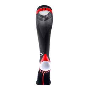 Calzini a compressione da uomo McDavid  Elite Active Compression Socks 8842 Black/Scarlet