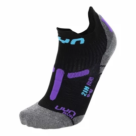 Calzini da donna UYN RUN 2IN SOCKS Black/Violet