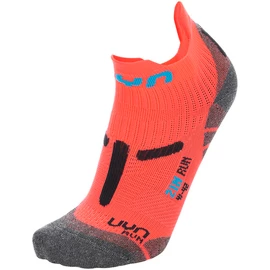 Calzini da donna UYN RUN 2IN SOCKS Coral Fluo/Anthracite