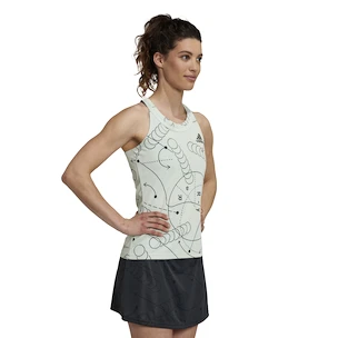 Canotta da donna adidas  Club Graphic Tank Linen Green