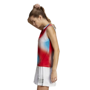 Canotta da donna adidas  Melbourne Printed Match Tank White/Red/Blue