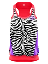 Canotta da donna Crazy Idea  Top Break Black/Zebra