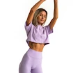 Canotta da donna GymBeam  Limitless Cropped T-shirt Lavender