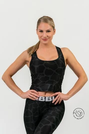 Canotta da donna Nebbia NATURE-INSPIRED Sporty crop top “Racer back” black