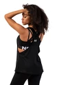 Canotta da donna Nebbia  Sleeveless Loose Cross Back Tank Top "Feeling Good" Black