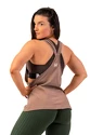 Canotta da donna Nebbia  Sleeveless Loose Cross Back Tank Top "Feeling Good" Brown