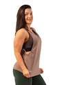 Canotta da donna Nebbia  Sleeveless Loose Cross Back Tank Top "Feeling Good" Brown L