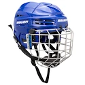 Casco da hockey Bauer  IMS 5.0 II Combo Blue Senior L