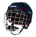 Casco da hockey CCM Tacks 70 Combo Navy Junior