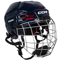 Casco da hockey CCM Tacks 70 Combo Navy Junior