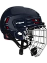 Casco da hockey CCM Tacks 70 Combo Navy Youth