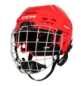 Casco da hockey CCM Tacks 70 Combo Red Junior