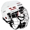 Casco da hockey CCM Tacks 70 Combo White Junior