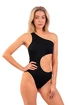 Costumo da bagno Nebbia  One Shoulder Asymmetrical Monokini 459 Black