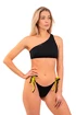 Costumo da bagno Nebbia  One Shoulder Bandeau Bikini Top 448 Black