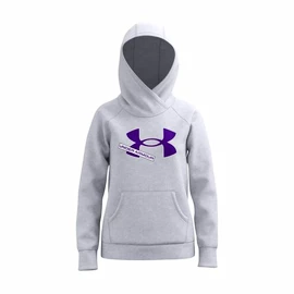 Felpa da bambina Under Armour Rival Fleece Logo Hoodie-GRY