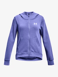 Felpa da bambina Under Armour Rival Fleece LU FZ Hoodie-BLU