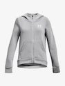 Felpa da bambina Under Armour  Rival Fleece LU FZ Hoodie-GRY