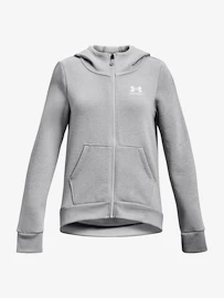 Felpa da bambina Under Armour Rival Fleece LU FZ Hoodie-GRY