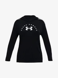 Felpa da bambina Under Armour Tech Graphic LS Hoodie-BLK