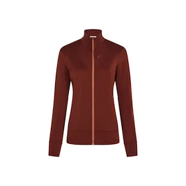 Felpa da donna Icebreaker Merino 260 Quantum IV LS Zip Port/Cedar Wood