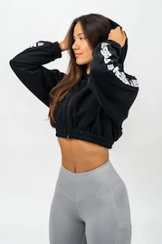 Felpa da donna Nebbia Cropped Zip-Up Hoodie black