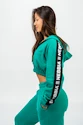 Felpa da donna Nebbia  Cropped Zip-Up Hoodie green