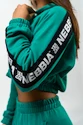 Felpa da donna Nebbia  Cropped Zip-Up Hoodie green