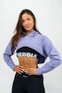 Felpa da donna Nebbia  Designer Cropped Hoodie purple