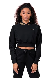 Felpa da donna Nebbia Golden Crop hoodie 824 black