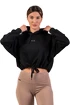 Felpa da donna Nebbia  Loose Fit Crop Hoodie black