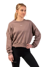 Felpa da donna Nebbia Loose Fit Sweatshirt "Feeling Good" 420 brown