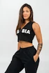 Felpa da donna Nebbia  Sleeveless Zip-Up Hoodie black