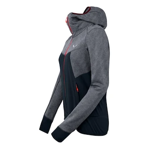 Felpa da donna Salewa  Puez hybrid polarlite hooded fleece Navy blazer melange