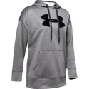 Felpa da donna Under Armour  Synthetic Fleece Chenille Logo PO Hooodie grey