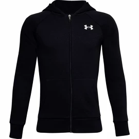 Felpa da ragazzo Under Armour RIVAL COTTON FZ HOODIE black