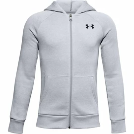 Felpa da ragazzo Under Armour RIVAL COTTON FZ HOODIE grey