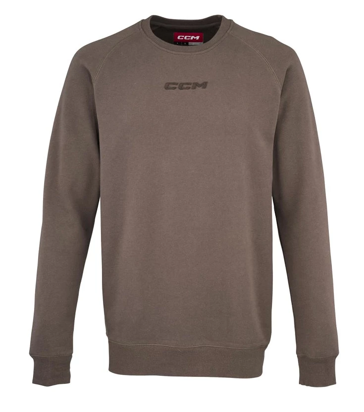 Felpa da uomo CCM Core Fleece Crew Major Brown Sportega